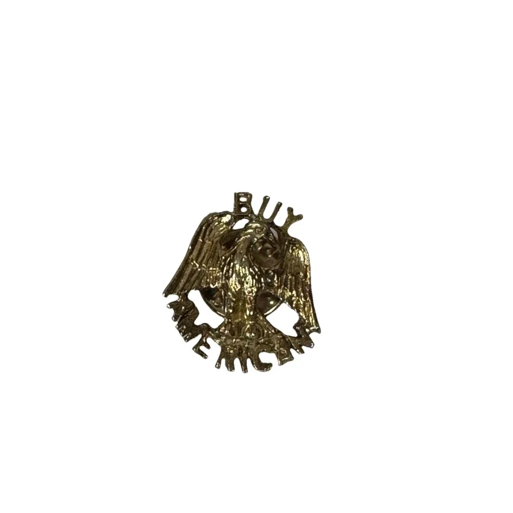 Vintage Buy American Pin Eagle Hat Pin Gold Tone